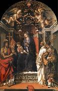 Fra Filippo Lippi The Madonna and the Nno enthroned with the holy juan the Baptist, Victor Bernardo and Zenobio Germany oil painting artist